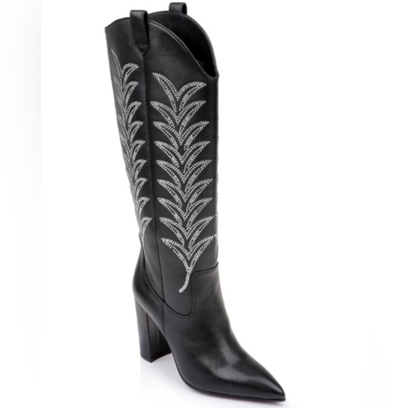 Daniel x Diamond The Tall Black Western Boots, NEW, Size US 7.5 | EU 37.5 - Picture 1 of 10